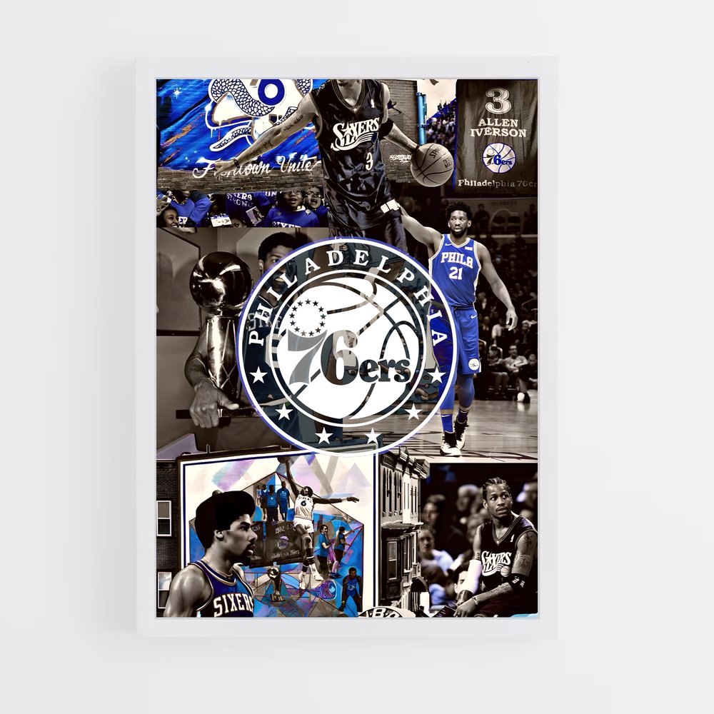 Poster Sixers Unis – affiche Basketball (vue 3)